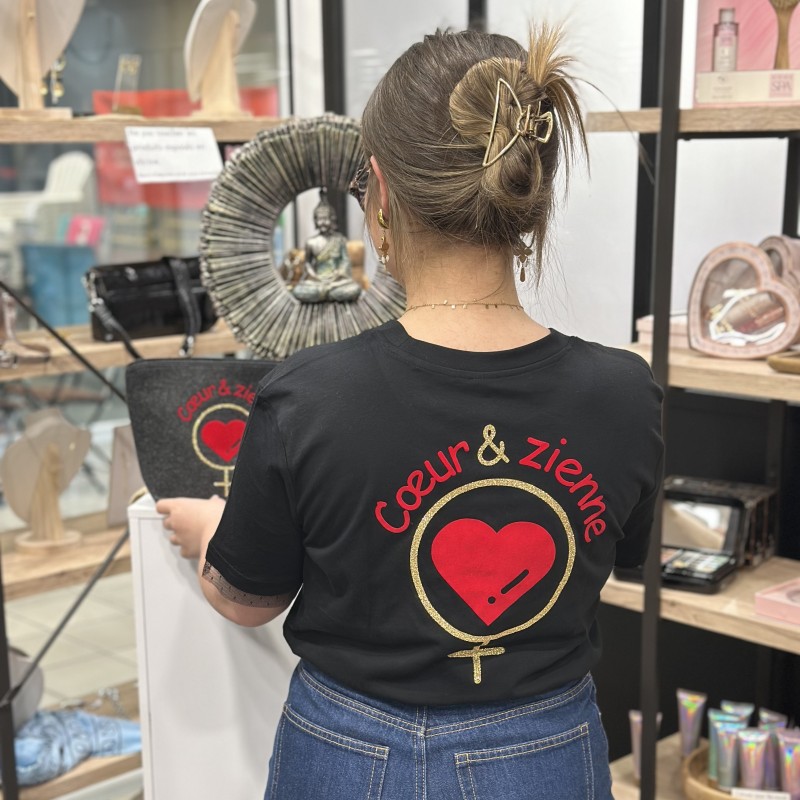 Tee-Shirt Cœur&zienne NOIR