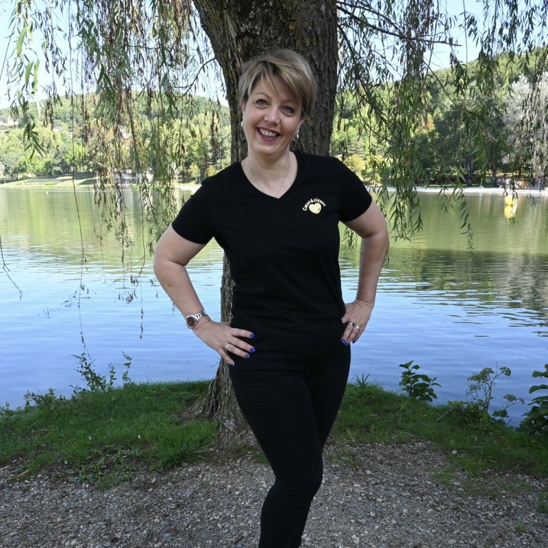 Tee-Shirt Cœur&zienne DORE/NOIR