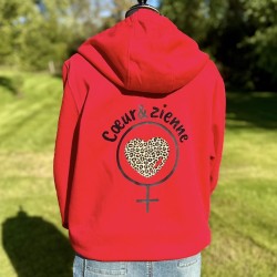 Veste à Capuche Zippée Rouge