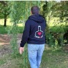 Veste à Capuche Zippée Noire HOMME