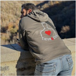Veste à Capuche Zippée Kaki HOMME