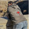 Veste à Capuche Zippée Kaki HOMME